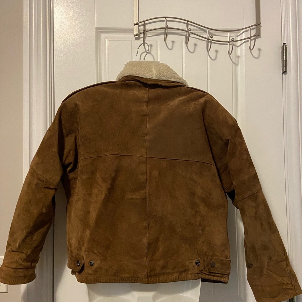 Smart Set Leather Suede Coat Size M - Picture 3 of 13